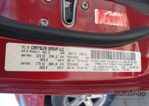 2012 Ram 1500 St z USA, uszkodzony, nr VIN 1C6RD6FT0CS332472